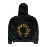 Chrome Hearts Black & Yellow Online Exclusive Horseshoe Logo Hoodie