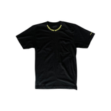 Chrome Hearts Black & Yellow Neck Logo T-Shirt