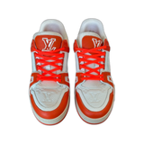 Louis Vuitton Orange & White Monogram Trainers