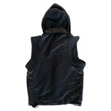 Chrome Hearts Black Nylon Hooded Biker Vest