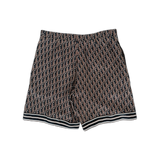 Dior Black & Brown Oblique Bermuda Silk Shorts