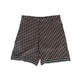 Dior Black & Brown Oblique Bermuda Silk Shorts