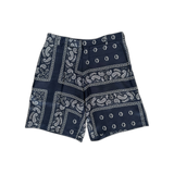 Dior Cactus Jack Navy & White Diamond Bandana Print Silk Shorts