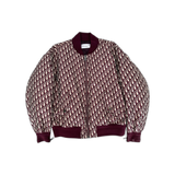 Dior Beige & Burgundy Oblique Bomber Jacket