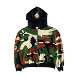 Chrome Hearts Matty Boy Camouflage Caution Zip Up Hoodie