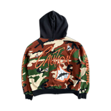 Chrome Hearts Matty Boy Camouflage Caution Zip Up Hoodie