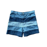 Louis Vuitton Blue Monogram Patchwork Denim Shorts