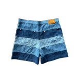 Louis Vuitton Blue Monogram Patchwork Denim Shorts