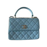 Chanel Baby Blue Small Top Handle Bag