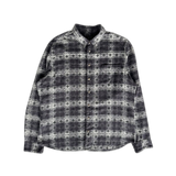 Chrome Hearts Grey Cross Patch Jacquard Button Up Shirt