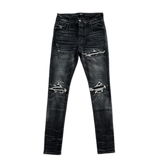 Amiri Storm Grey & Black Patch MX1 Jeans