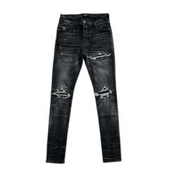 Amiri Storm Grey & Black Patch MX1 Jeans