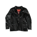 Chrome Hearts Black Leather Custom Order Blazer Jacket