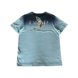 Dior Sorayama Blue Gradient Robot Logo T-Shirt