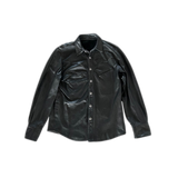 Chrome Hearts Black Leather Western Button Up Shirt