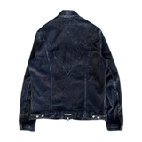 Chrome Hearts Dark Blue Fleur Denim Jacket