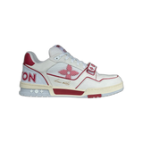 Louis Vuitton White & Red Mesh Trainer