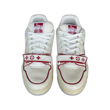 Louis Vuitton White & Red Mesh Trainer