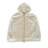 Dior White Oblique Zip Up Hoodie