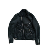 Chrome Hearts Black Shearling Biker Jacket