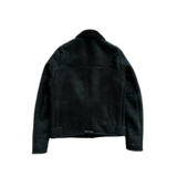 Chrome Hearts Black Shearling Biker Jacket