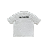 Balenciaga White & Black Logo T-Shirt