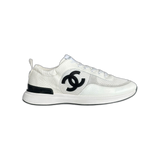 Chanel White & Black CC Logo Runners