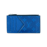 Louis Vuitton Blue Taigarama Monogram Coin Card Holder