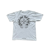 Chrome Hearts White & Black Horseshoe Logo T-Shirt