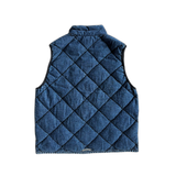 Chrome Hearts Blue Quilted Denim Vest