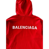 Balenciaga Red & White Logo Hoodie