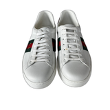 Gucci White Green & Red Striped Ace Sneaker