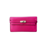 Hermes Pink Fuchsia Chèvre Kelly Wallet