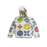 Louis Vuitton White Multicolor Flower Monogram Windbreaker