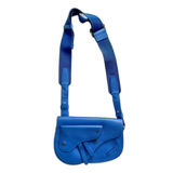 Dior Blue Calfskin Saddle Bag