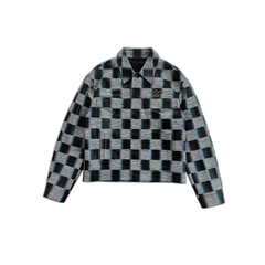 Louis Vuitton Black Damier Rush Leather Jacket