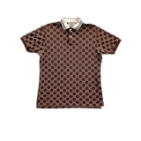 Gucci Brown & Tan GG Monogram Polo T-Shirt