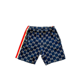 Gucci Navy & White GG Monogram Jacquard Shorts