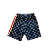 Gucci Navy & White GG Monogram Jacquard Shorts