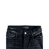 Amiri Aged Black Camouflage Core Applique Logo Jeans