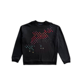 Louis Vuitton Black & Multicolor Gradient Embroidered Monogram Sweater