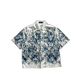 Louis Vuitton Blue & White Aquagarden Monogram Button Up Shirt