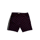 Gucci Navy & Red GG Monogram Jacquard Shorts