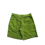 Dior Green & Black Oblique Silk Shorts