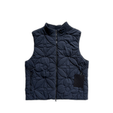 Louis Vuitton Navy Flower Monogram Puffer Vest