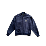 Dior Navy Pinstripe Atelier Embroidered Bomber Jacket