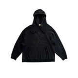 Gucci Black Tennis Embroidered Logo Hoodie