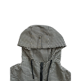 Dior Black & White Houndstooth Taffeta Oversized Women's Anorak