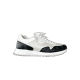 Louis Vuitton White & Monogram Eclipse Mesh Run Away Sneakers