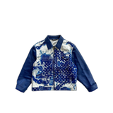 Louis Vuitton Blue Bandana Mixed Leather Jacket